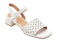 Sandale KARISMA albe, WC60001, din piele naturala imagine