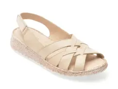 Sandale KELIK bej, EV4001, din piele naturala imagine