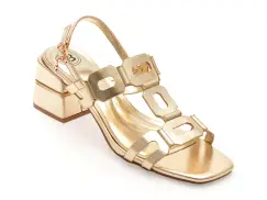 Sandale LAURA BIAGIOTTI aurii, 9043, din piele ecologica imagine