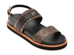 Sandale LAURA BIAGIOTTI maro, 9078, din piele ecologica imagine