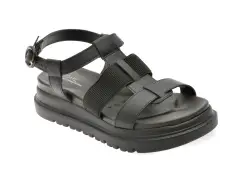 Sandale MODARE negre, 7200101, din piele ecologica imagine