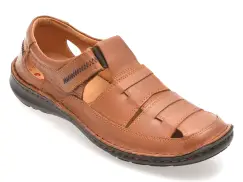 Sandale OTTER maro, 9562, din piele naturala imagine