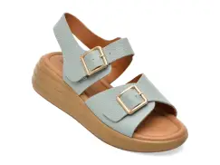 Sandale PASS COLLECTION albastre, KL60012, din piele naturala imagine