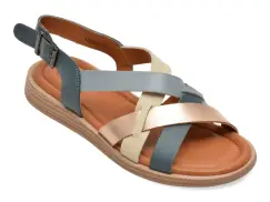 Sandale PASS COLLECTION bleumarin, KL60022, din piele naturala imagine