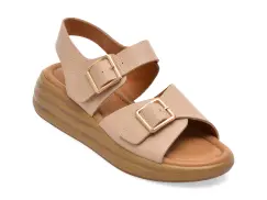 Sandale PASS COLLECTION roz, KL60012, din piele naturala imagine