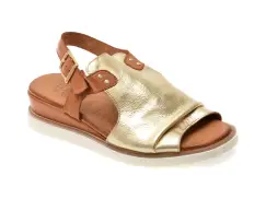 Sandale PLANET aurii, 30241, din piele naturala imagine