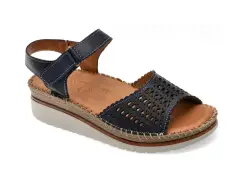 Sandale PLANET bleumarin, 300708, din piele naturala imagine