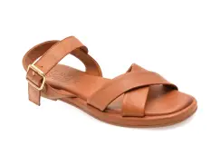 Sandale PLANET maro, 243658, din piele naturala imagine