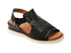 Sandale PLANET negre, 30241, din piele naturala imagine