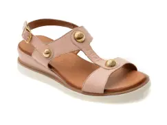 Sandale PLANET nude, 301358, din piele naturala imagine