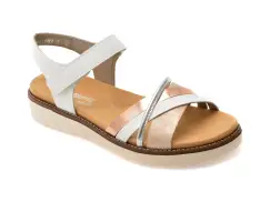 Sandale REMONTE albe, D2058, din piele ecologica imagine