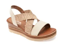 Sandale REMONTE bej, D2L54, din piele naturala imagine