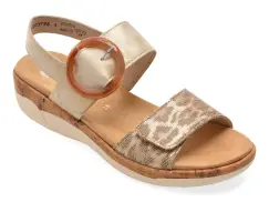 Sandale REMONTE bej, R6853, din piele ecologica imagine
