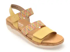 Sandale REMONTE galbene, R6861, din piele ecologica imagine