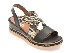 Sandale REMONTE negre, D2L54, din piele naturala imagine