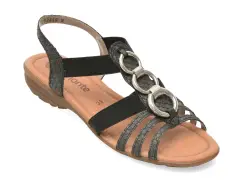 Sandale REMONTE negre, R3605, din piele ecologica imagine