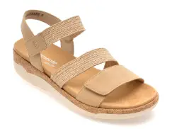 Sandale REMONTE nude, R6861, din piele ecologica imagine