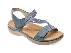 Sandale RIEKER albastre, 64870, din piele ecologica imagine