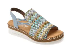 Sandale RIEKER albastre, V1241, din material textil imagine