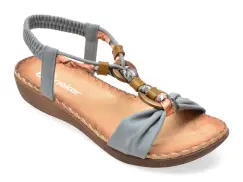 Sandale RIEKER albastre, V7568, din piele ecologica imagine