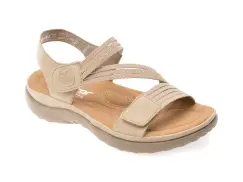Sandale RIEKER bej, 64870, din piele ecologica imagine
