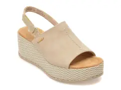 Sandale RIEKER bej, 69460, din piele ecologica imagine