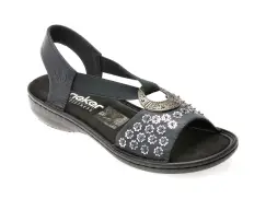 Sandale RIEKER bleumarin, 608B5, din piele ecologica imagine