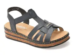 Sandale RIEKER bleumarin, 62918, din piele ecologica imagine