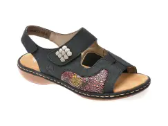 Sandale RIEKER bleumarin, 65989, din piele ecologica imagine