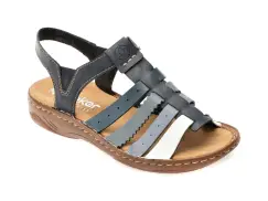 Sandale RIEKER bleumarin, V2875, din piele ecologica imagine