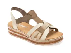 Sandale RIEKER gri, 62918, din piele ecologica imagine