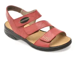 Sandale RIEKER rosii, 64573, din piele naturala imagine
