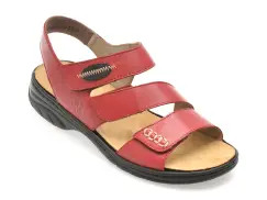 Sandale RIEKER rosii, 64573, din piele naturala imagine