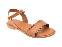 Sandale SANDRA FONTAN maro, 302714, din piele naturala imagine