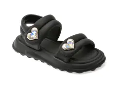 Sandale SELECTION KIDS negre, 6015, din piele ecologica imagine