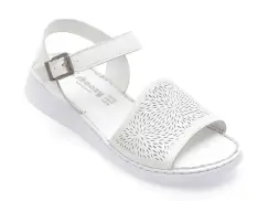 Sandale SHOOZY albe, EVP109, din piele naturala imagine