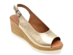 Sandale SHOOZY aurii, EV2852, din piele naturala imagine