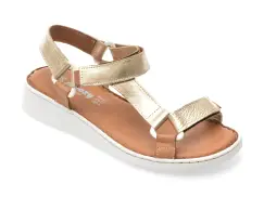 Sandale SHOOZY aurii, EV4041, din piele naturala imagine