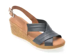 Sandale SHOOZY bleumarin, EV4031, din piele naturala imagine