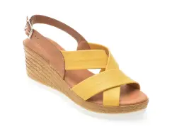 Sandale SHOOZY galbene, EV4031, din piele naturala imagine