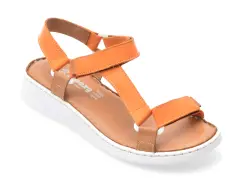 Sandale SHOOZY portocalii, EV4041, din piele naturala imagine