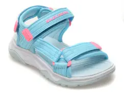 Sandale SKECHERS albastre, 114713, din piele ecologica imagine