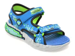 Sandale SKECHERS albastre, 402161L, din piele ecologica imagine