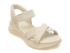 Sandale SKECHERS albe, ULTRA FLEX 3.0, din material textil imagine