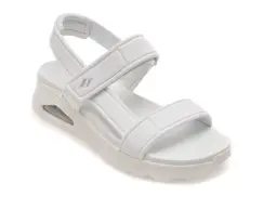 Sandale SKECHERS albe, UNO, din material textil imagine