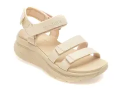 Sandale SKECHERS bej, 119828, din material textil imagine