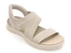 Sandale SKECHERS bej, 141482, din material textil imagine