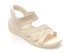 Sandale SKECHERS bej, ARYA, din material textil imagine
