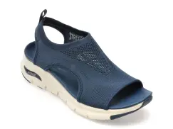 Sandale SKECHERS bleumarin, ARCH FIT, din material textil imagine