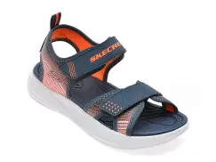 Sandale SKECHERS bleumarin, MICROSPEC-SPLASH, din piele ecologica imagine